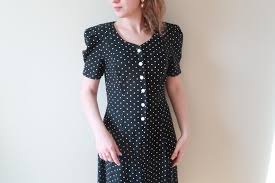 Black And White Polka Dot Summer Dress Pin On Vintage