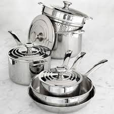 Le Creuset Stainless Steel 10 Piece Cookware Set In 2020 Cookware Set Creuset Le Creuset