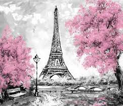 Black And White Oil Painting Landscape Oil Painting Paris European City Landscape France Wallpaper Eiffel Tower Black White And Pink Modern Art Wall Mural Pixers We Live To Change Eiffel Tower Photography Paris Painting Paris Wallpaper