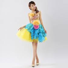 Short Colorful Wedding Dresses Bright Color Dresses Princess Bridesmaid Dress Popular Wedding Dresses
