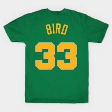 Последние твиты от boston celtics (@celtics). Boston Celtics New Design Jersey Number 33 Bird Celtics T Shirt Teepublic De
