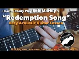 bob marley redemption song easy guitar lesson chords and tabs guitar lessons acoustic guitar chords guitar lessons songs