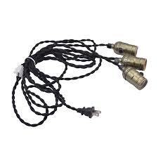 Hession Vintage Triple Light Sockets Pendant Hanging Light Cord Plug In Light Fixture With On Off Switc Hanging Pendant Lights Jar Pendant Light Hanging Lights