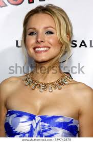 Kristen Bell Blue Dress April 10 2008 Kristen Bell Attends Stock Photo  329742878