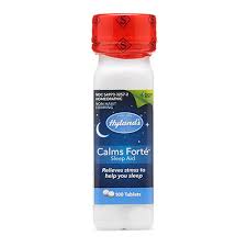 It is used for temporary symptomatic relief of simple nervous tension and insomnia . Calms Forte Hyland S 1 Super Sleep Aid Thtm
