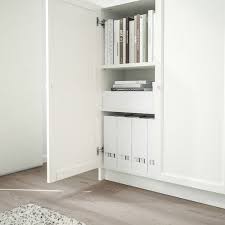 Billy Oxberg Boekenkast Met Deuren Wit 80x30x106 Cm Ikea Ikea Hallway Shelving Adjustable Shelving