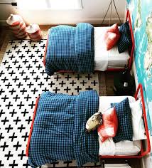 Accents like a quirky black and white striped carpet and black painted triangles give this. 25 Ideas For Designing Shared Kids Rooms