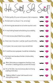 He Said She Said Bridal Shower Game Bridal Shower Games Wedding Preparation Wedding Speech