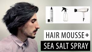 Styling tips for men's messy hair 2020. Men S Hair Tutorial Messy Hairstyle With Hair Mousse And Sea Salt Spray Youtube