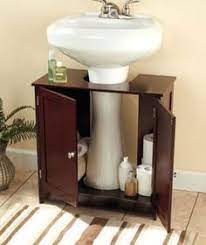 Be careful to not splinter the paneling; Pedestal Under Sink Storage Vanity Cabinet Home Harmony