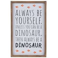 Wall stickers could hold the answer. Be A Dinosaur Wood Wall Decor Hobby Lobby 1468941