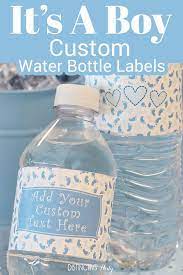 Personalized Blue Boy Baby Shower Water Bottle Labels 12 Stickers In 2021 Baby Shower Water Bottles Water Bottle Labels Baby Shower Baby Shower Labels