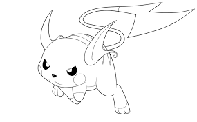 Tous les dessins de pokemon sont la propriété de la société nintendo. Coloriage Raichu Pokemon A Imprimer
