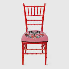 Gucci Chiavari Chair With Embroidered Cat Chiavari Chairs Chair Design Wooden Luxury Chairs
