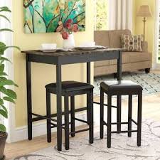 Denham 3 Piece Counter Height Dining Set In 2020 Small Dining Room Set Counter Height Dining Sets Dining Room Sets