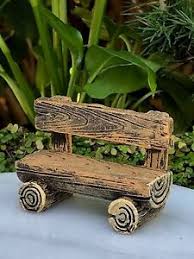 Round out your fairy garden display with miniature furniture. Miniature Dollhouse Fairy Garden Furniture Tiny Micro Mini Gray Bench New Tuin En Terras Standbeelden En Decoratie