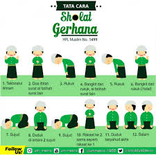 Tata cara shalat gerhana matahari dilakukan 2 rakaat dengan 4 rukuk. Cara Solat Sunat Gerhana Bulan Ohsempoi
