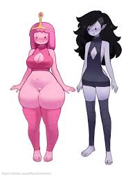 adventure time, marceline, princess bubblegum, peachcoffeeart, 2girls - R34  Vault