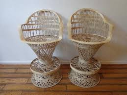 Hand woven fiberglass casual elegance made in the u.s.a. 2 Bar Stools Russell Woodard Vintage Spun Fiberglass Garden Chairs Beach Mcm Seating Lounge Chair Mid Century Modern Retro Patio Furniture By Dejavudecors From Deja Vu Decors Of Los Angeles Ca Attic