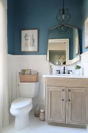 A vintage wall sink vanity and a stainless steel rolling table look thoughtfully placed against a black. The 30 Best Bathroom Colors Bathroom Paint Color Ideas Apartment Therapy