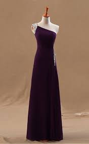 Beautiful Dark Purple One Shoulder Chiffon Prom Dresses Prom Dresses Prom Gowns Dark Purple Prom Dresses One Shoulder Prom Dress Purple Prom Dress