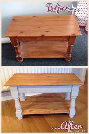 Refurbished Shabby Chic Pine Coffee Table In Autentico Chalk A Paint In The Colour Cocos Au Shabby Chic Coffee Table Pine Coffee Table Painted Coffee Tables