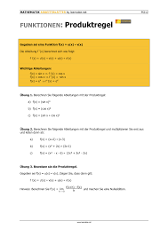 Eigenschaften Produktregel Dieses Funktionsarbeitsblatt Behandelt Die Produktregel Es Gibt Eine Erklarung Und Ausfuhrliche Ubungen Das Arbeitsblatt Kann Als In 2020