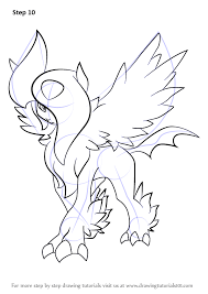 Learn How To Draw Mega Absol From Pokemon Pokemon Step By Step Drawing Tutorials Pokemon Drawings Drawings Horse Coloring Pages