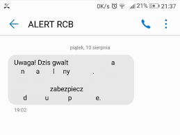 Zabezpiecz rowniez rzeczy, ktore moze porwac wiatr. Alert Rcb Znowu Rozsyla Pojebane Smsy M 3 Wykop Pl