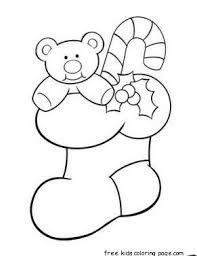 Christmas Stocking With Teddy Bear And Candy Canes Coloring Pages Candy Cane Coloring Page Christmas Coloring Pages Christmas Coloring Books