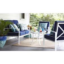 Shop Allen Roth Ocean Park 2 Count White Aluminum Conversation Chair At Lowes Com Cafe Furniture Outdoor Furniture Sets Furniture