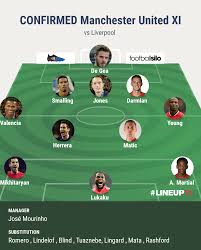Open an account with bet365 today and bet on a huge range of markets with the world's favourite online sports betting company. Manchester United Confirmed Line Up Vs Liverpool