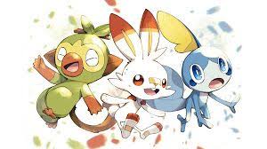 Grookey Scorbunny Sobble Pokemon Sword And Shield 4k Wallpaper 19 Pokemon Wallpaper Ipad Mini
