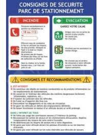 Consigne De Securite Pour Parking Et Parc De Stationnement Consignes De Securite Consignes Securite