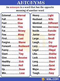 Opposites 300 Antonyms List From A Z With Examples English Antonyms Learn English Learn English Words