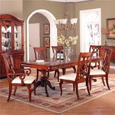 This item is made to order. Holland House King Louis Double Pedestal Rectangular Dining Table With Dining Chairs Fmg Local Home Furnishing Dining 7 Or More Piece Set