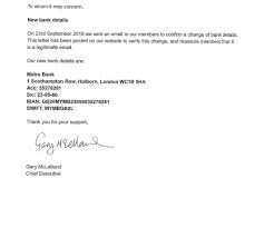Kindly, change the details of my bank account in your records so that no issue regarding salary transfer arises. New Bank Account Letter Humanists International