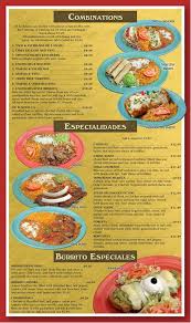 Menu Mi Ranchito Restaurant Cantina Chicken Enchiladas Mexican Restaurant Menu