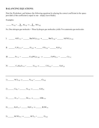 Balancing chemical equations worksheet ignore chemistry clutch prep. Balancing Equations A Worksheet Avon Chemistry