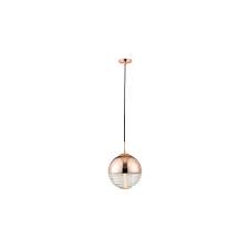 Choose from a variety of sizes and finishes for the perfect ceiling pendant for your home. Clear Ribbed Glass Globe Pendant With Copper Lighting Company