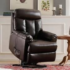 Merax Brown Pu Leather Recliner Power Lift Chair Pp189768daa The Home Depot In 2020 Lift Chair Recliners Brown Recliner Recliner Chair