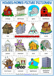 Types Of Houses Esl Picture Dictionary Worksheet For Kids The idea is that the house is built around a central courtyard area that can be reached from various rooms in the home.
