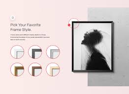 Download Poster Frame Mockups Generator In Indoor Advertising Mockups On Yellow Images Creative Store