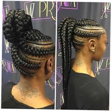 You can style your hair by using different kinds of braids hairstyle. Cornrow Braided Updo Hairstyles For Black Hair Bmp Front