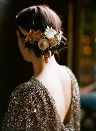 Black And Gold Hair Piece Black Gold Wood Grain Ritzy Bee Blog Wedding Hair Pieces Hair Pieces Hair Styles