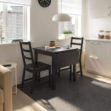 Nordviken Drop Leaf Table Black Ikea In 2020 Drop Leaf Table Small Dining Table Extendable Dining Table