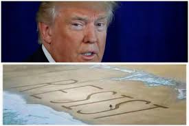 Donald Trump critic scrawls 'Resist' in giant letters