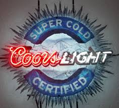 Coors Light Neon Sign Bar Gameroom Super Cold Certified Ice Antique Price Guide Details Page