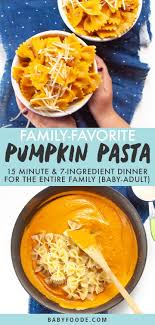 Family Favorite Pumpkin Pasta 15 Minute Dinner Baby Foode Recipe Pumpkin Pasta Baby Food Recipes Healthy Pumpkin