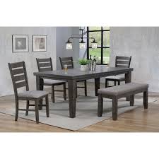 Wine & dine let's face it: Crown Mark Bardstown 6 Piece Dining Set W 4 Chairs Bench Royal Furniture Table Chair Set With Bench